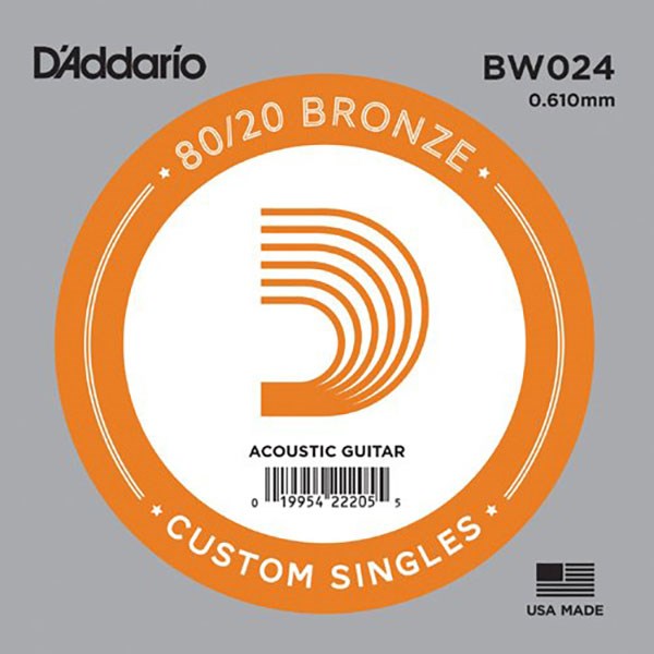 D'Addario BW024 80/20 Bronze Acoustic Guitar Strings